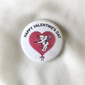 Vintage Happy Valentine’s Day Button Pin